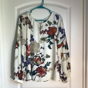 Express floral long sleeve top